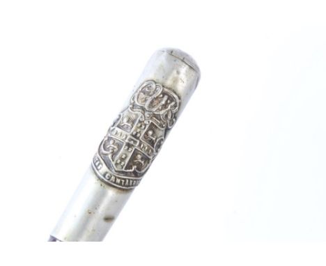 Early 20th century Universitas Cantabrigiensis swagger stick, 69cm long
