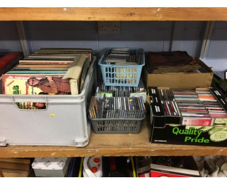 A shelf to include large quantity of LPs and CDs