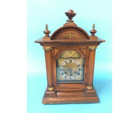 A large Edwardian mantel clock