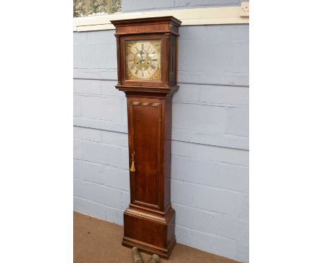 H Jackson Lavington, 18th century and later longcase clock, the brass and silvered dial with Roman numerals to a brass moveme