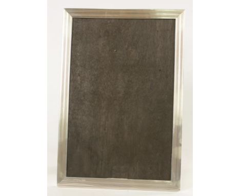 A GEORGE V SILVER PHOTOGRAPH  FRAME, ENGINE TURNED, 36 X 24.5CM, BIRMINGHAM 1926