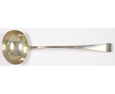 A GEORGE III SILVER SOUP LADLE, OLD ENGLISH PATTERN, LONDON 1804, 6OZS