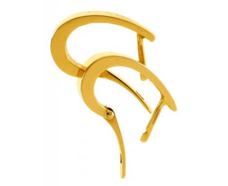 A PAIR OF 18CT GOLD HOOP EARRINGS, 2G++LIGHT SCRATCHES UNDER MAGNIFICATION, OVERALL GOOD CONDITION