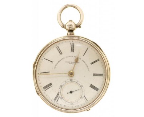 AN  ENGLISH SILVER LEVER WATCH, JOHN FOREST CHRONOMETER MAKER TO THE ADMIRALTY, LONDON, CHESTER 1901, MAKER EL, ENGINE TURNED