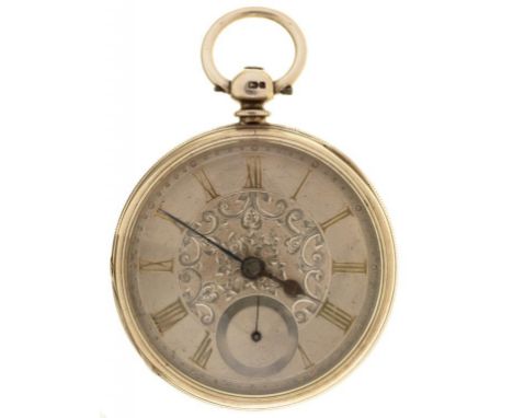 AN ENGLISH SILVER LEVER WATCH, G GRAHAME DUNBAR, WITH GOLD BALANCE IN ENGINE TURNED CASE, CASEMAKER JF, LONDON 1876++GENERAL 