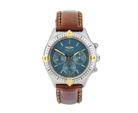 Breitling: A Stainless Steel Chronograph Wristwatch, signed Breitling, model: Callisto, ref: B11045/80520-D, 1990's, (calibre