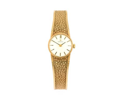 Omega: A Lady's 9 Carat Gold Wristwatch, signed Omega, 1975, (calibre 625) manual wound lever movement signed and numbered 35