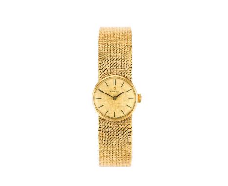 Omega: A Lady's 9 Carat Gold Wristwatch, signed Omega, 1968, (calibre 620) manual wound lever movement signed and numbered 25