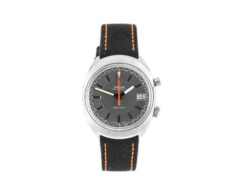 Omega: A Stainless Steel Calendar Single Push Chronograph Wristwatch, signed Omega, Geneve, model: chronostop, ref: 146.010, 