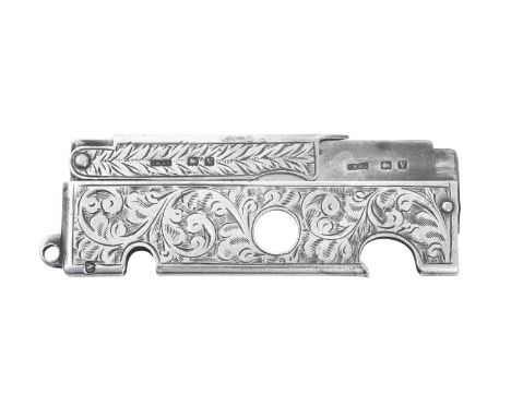 A George V Silver 'Jigger' Multi-Tool, by T. Nightingale and Son, Birmingham, 1920 oblong, double hinged and engraved with fo