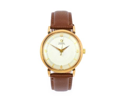 Omega: A 9 Carat Gold Automatic Centre Seconds Wristwatch, signed Omega, 1959, (calibre 501) lever movement signed and number