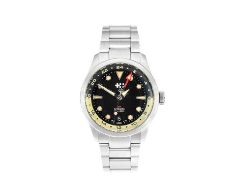 Christopher Ward: A Stainless Steel Limited Edition GMT Automatic Calendar Centre Seconds Wristwatch, signed Christopher Ward