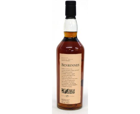 One bottle Benrinnes Flora &amp; Fauna 15yo Scotch Whisky