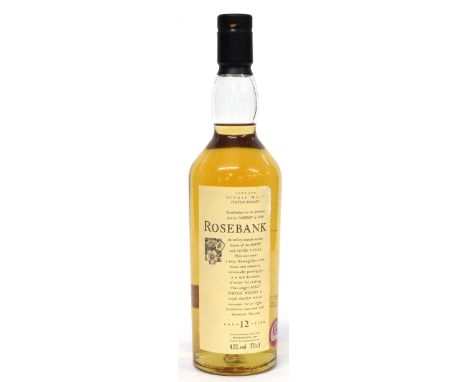 One bottle Rosebank Flora &amp; Fauna very rare 12yo Scotch  Whisky (distillery closed 1993)