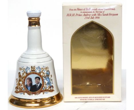 1 bt Bell~s Commemorative Decanter for Andrew &amp; Sarah (boxed)