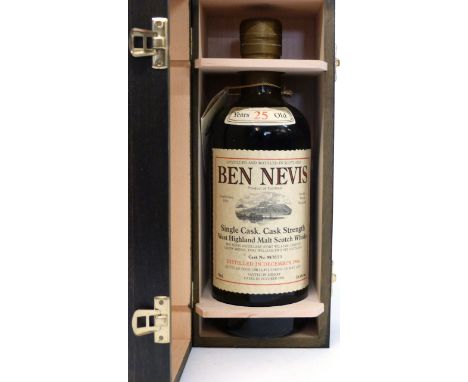 Ben Nevis Single Highland Malt Scotch Whisky^ cask no 98/35/13^ distilled December 1984^ vatted in Sherry casks October 1998^
