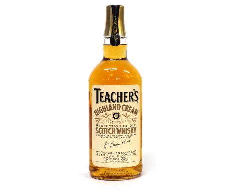 One bottle Teachers Highland Cream Scotch Whisky^ 40% vol^ 75cl