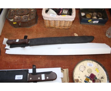 A hunting machete 