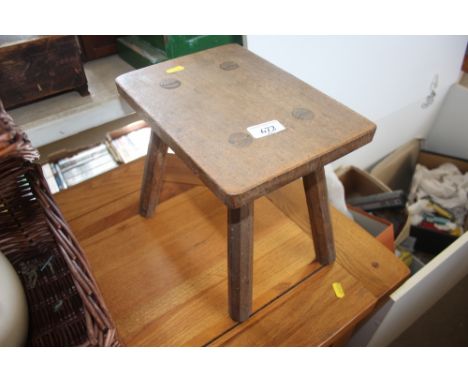 An elm stool 