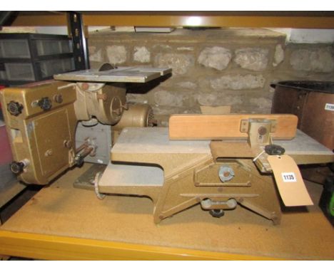 An Emco Star (Austrian) electric workshop combination tool including circular saw, belt sander, electric planer, etc, with on