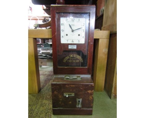The National Time Recorder works clock of usual form.