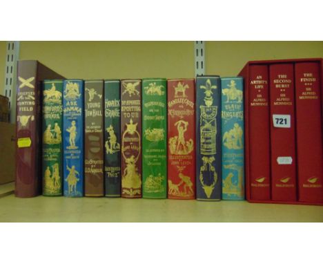 A boxed set in three volumes of An Artist's Life by Sir Alfred Munnings, published by Halsgrove, Analysis of the Hunting Fiel