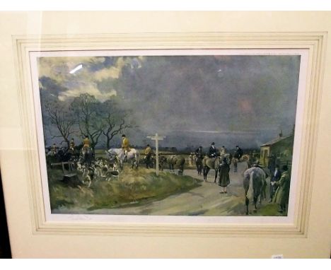 A collection of pictures and prints mainly relating to equestrian subjects including a signed coloured limited edition print 