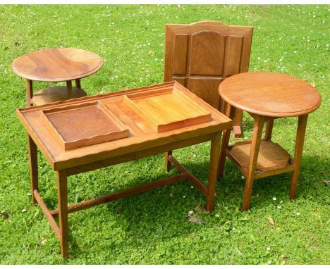 A collection of Cotswold School furniture, all by Austin Gardiner of Oakridge, comprising a walnut firescreen with panelled f