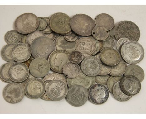 A collection of pre 47 post 20 - English silver coinage, 9 oz