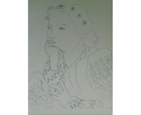 HENRI MATISSE, Portrait d'une Femme I, heliogravure: 1937, printed by Draeger, 35cm x 26cm, framed and glazed.