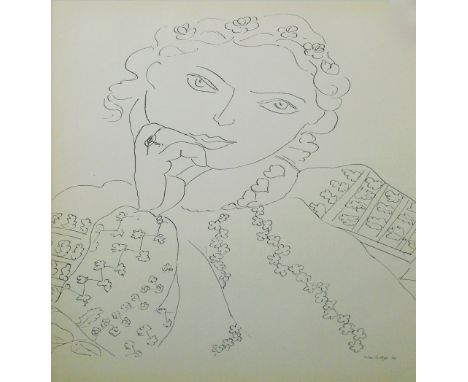 HENRI MATISSE, Portrait d'une Femme III, heliogravure: 1937, printed by Draeger, 35cm x 26cm, framed and glazed.