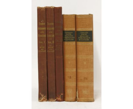 1.  BYNE, A; STAPLEY, M: Spanish Interiors and Furniture.  Three volumes.  NY, W Helburn, nd, c.1928.  Large 4to.  Plates and