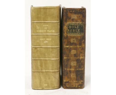 BASKETT, John, Oxford:Two editions:1.  Common Prayer with Psalter.  1739; Old and New Testaments, 1738 (with two title pages)