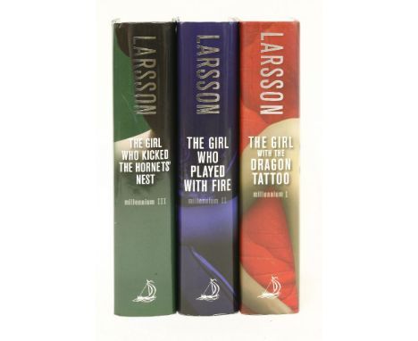 LARSSON, Stieg:The Girl with the Dragon Tattoo Trilogy,All three are first English edns. (with the full number line 1 9 8 7 6