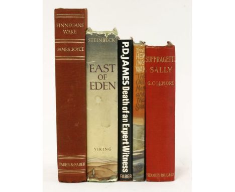 MODERN FIRSTS:1.  Joyce, James: Finnegans Wake.  Faber, 1939, 1st edn. original red brick cloth.  Small stain to top of title