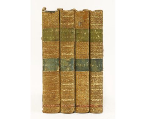 BASKERVILLE PRESS:Addison (Joseph): The Works.  Four volumes complete.  Birmingham; printed by John Baskerville for J and R T