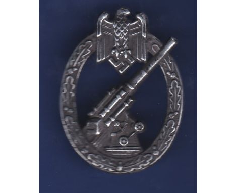 German Pattern Army Flak Badge, no makers mark and somewhat worn.