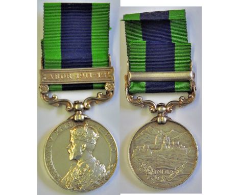 Indian General Service Medal 1908 with 'Abor 1911 - 12' clasp. Named in Indian Style? To Brig. Gen. D.C. Macintyre I.A. (Indi