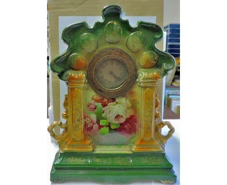 Ceramic Mantel Clock needs a clean unusual no chips
