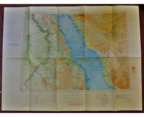 American 1937 Army Map of 'Upper Egypt Africa N2000-E3000/800x1200' made by the Army map service U.S. Army, Washington. D.C.,