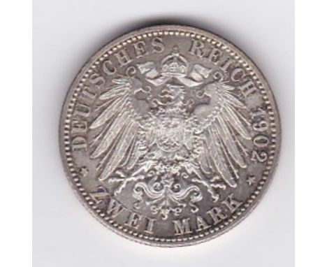 Germany - Baden 1902 Two Mark, BU, KM271