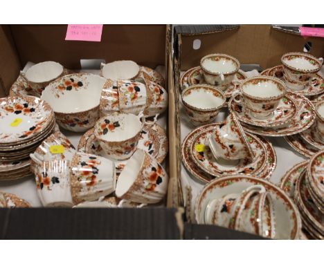 TWO TRAYS OF ROYAL ALBERT 'IMARI' PATTERN TEAWARE