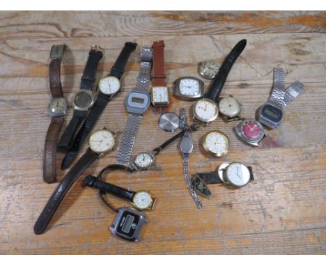 A BAG OF VINTAGE WRISTWATCHES