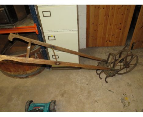 A VINTAGE AGRICULTURAL SEED DRILL ?;