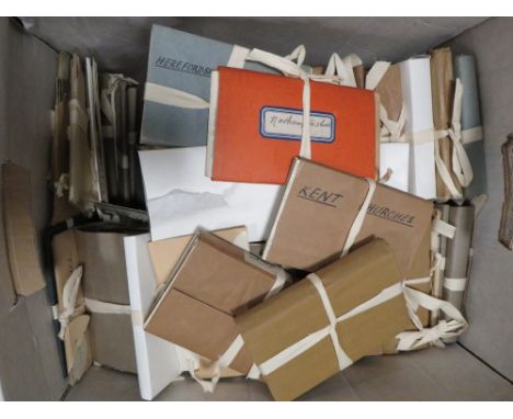A LARGE COLLECTION OF ASSORTED VINTAGE POSTCARDS IN HAND TIED PACKS WITH MANY GEOGRAPHICAL AREAS &amp; CATEGORIES TO INCLUDE 