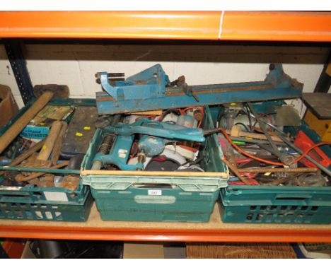 THREE CRATES OF ASSORTED TOOLS