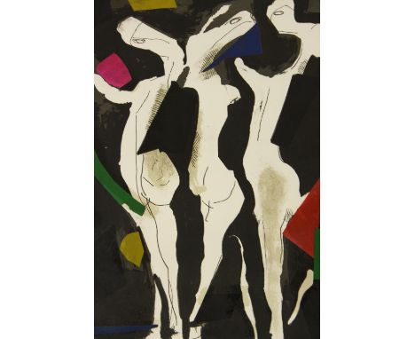 Marino Marini (20th century) La Sacre du Printemps, limited edition 22/50 coloured lithograph on paper, pencil signed, unfram