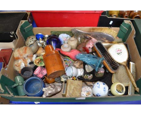 Mixed Lot: Glass ware, ceramics, trinket boxes, candlesticks etc