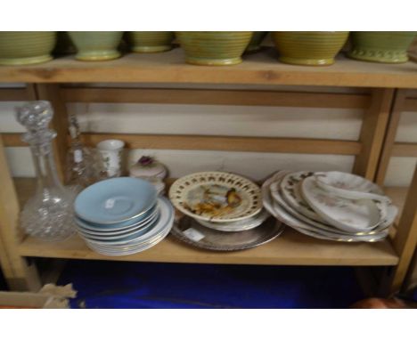 Quantity of assorted plates, trinket boxes etc
