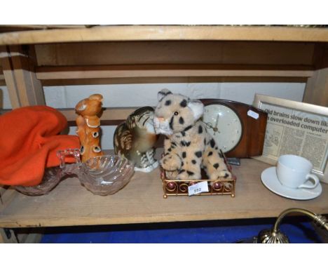 Various ceramics, mantel clock etc